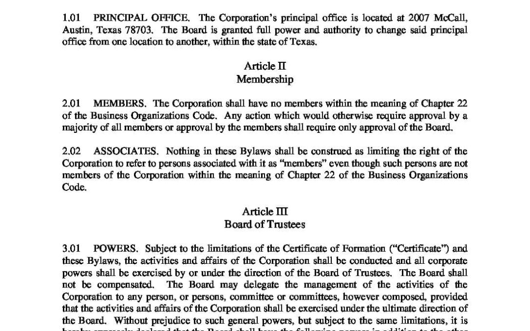 Bylaws